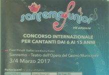 Locandina Sanremo Junior fonte Ivana Di Giacomo