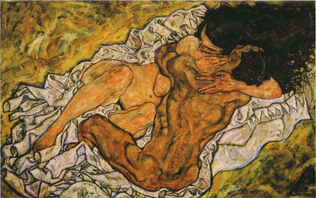 Egon Schiele, L'abbraccio, 1917, Österreichische Galerie, Vienna. Fonte: RestaurArs