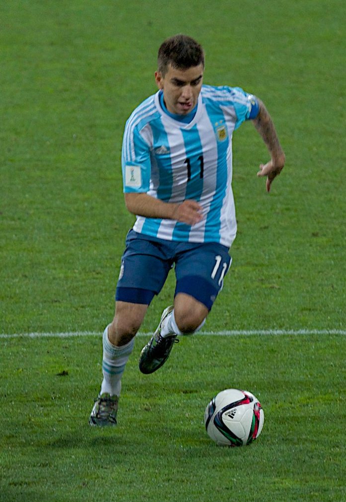 Angel Correa, fonte By funny peculiar from Wellington, New Zealand - Angel Correa of Athletico Madrid and Argentina attacking., CC BY-SA 2.0, https://commons.wikimedia.org/w/index.php?curid=41263059