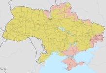 Mappa della crisi russo-ucraina in corso; fonte: Wikipedia